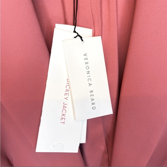 NWT Veronica Beard Mauve Pink Cutaway Dickey Jacket Size 2 - Picture 6 of 6